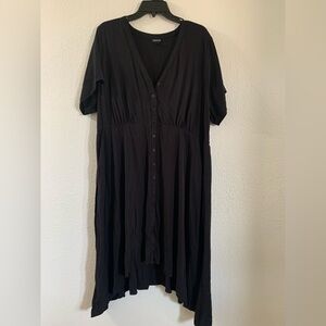 Torrid Black Dress with Button Detail